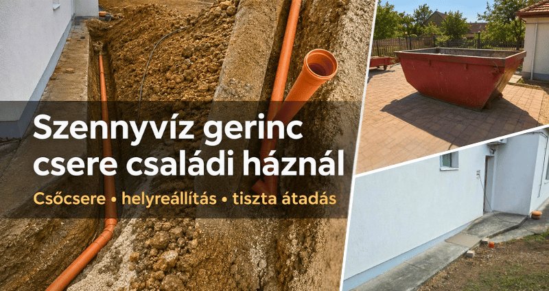 szennyvíz gerinc csőcsere főképe
