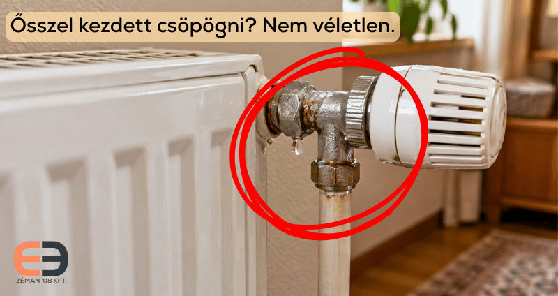 csöpögő radiátorszelep