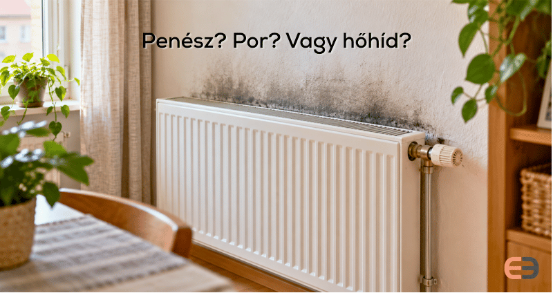 radiátor mögötti fal feketedik